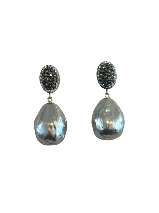 Aretes Perla Nocturna