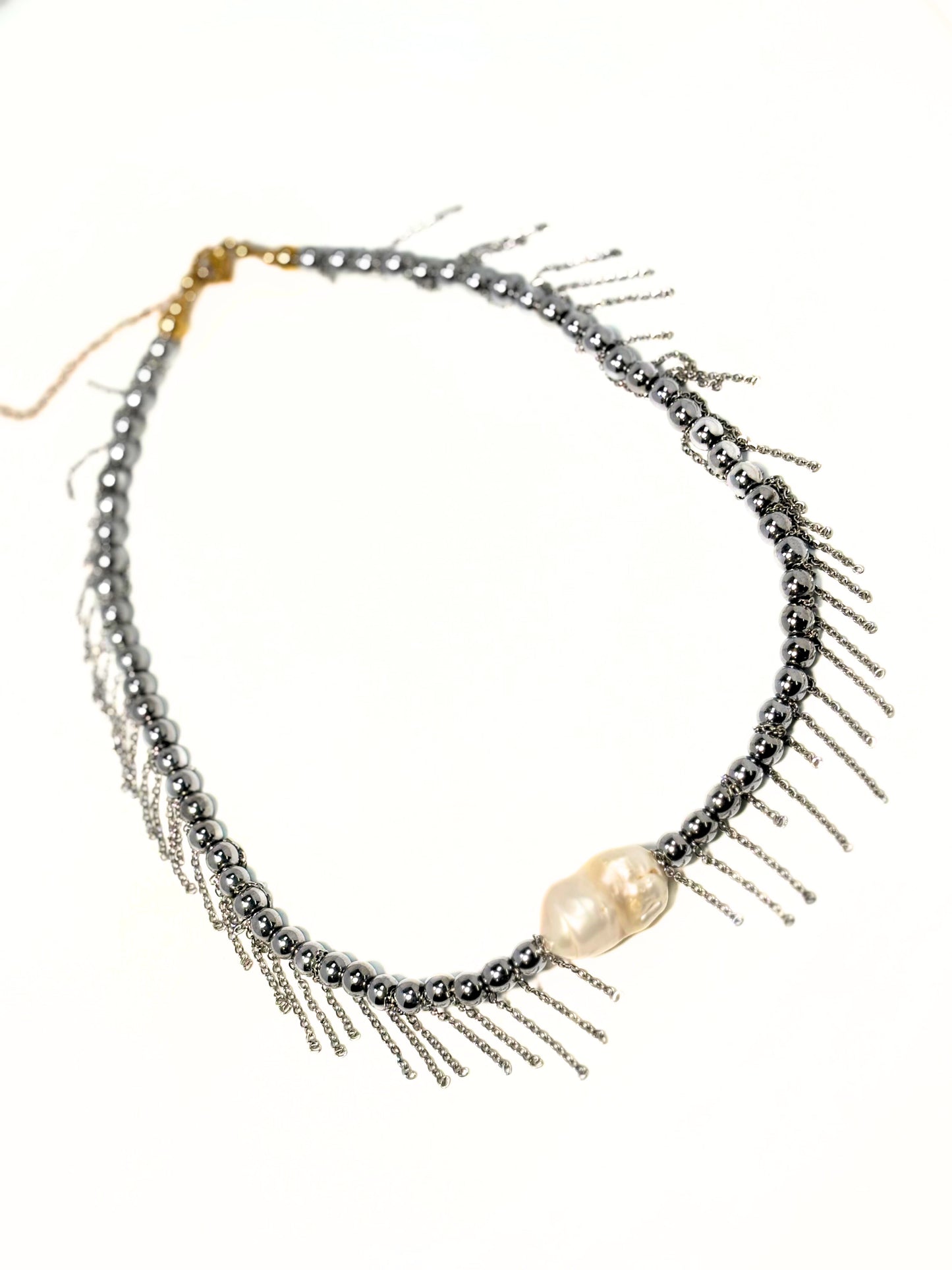 Collar Lluvia plateada