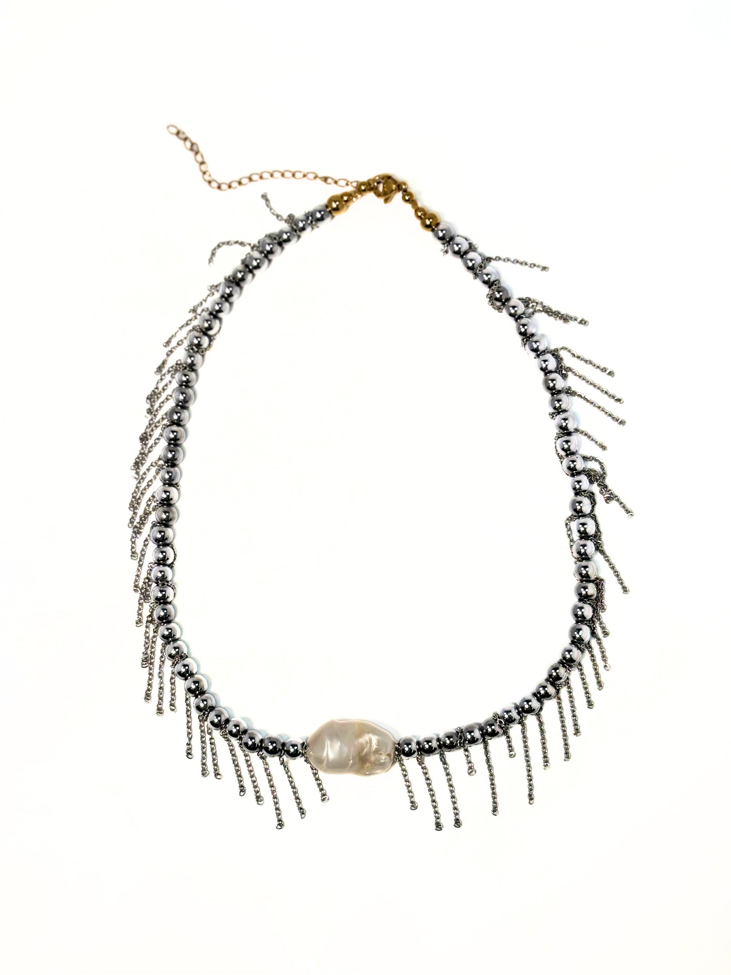 Collar Lluvia plateada