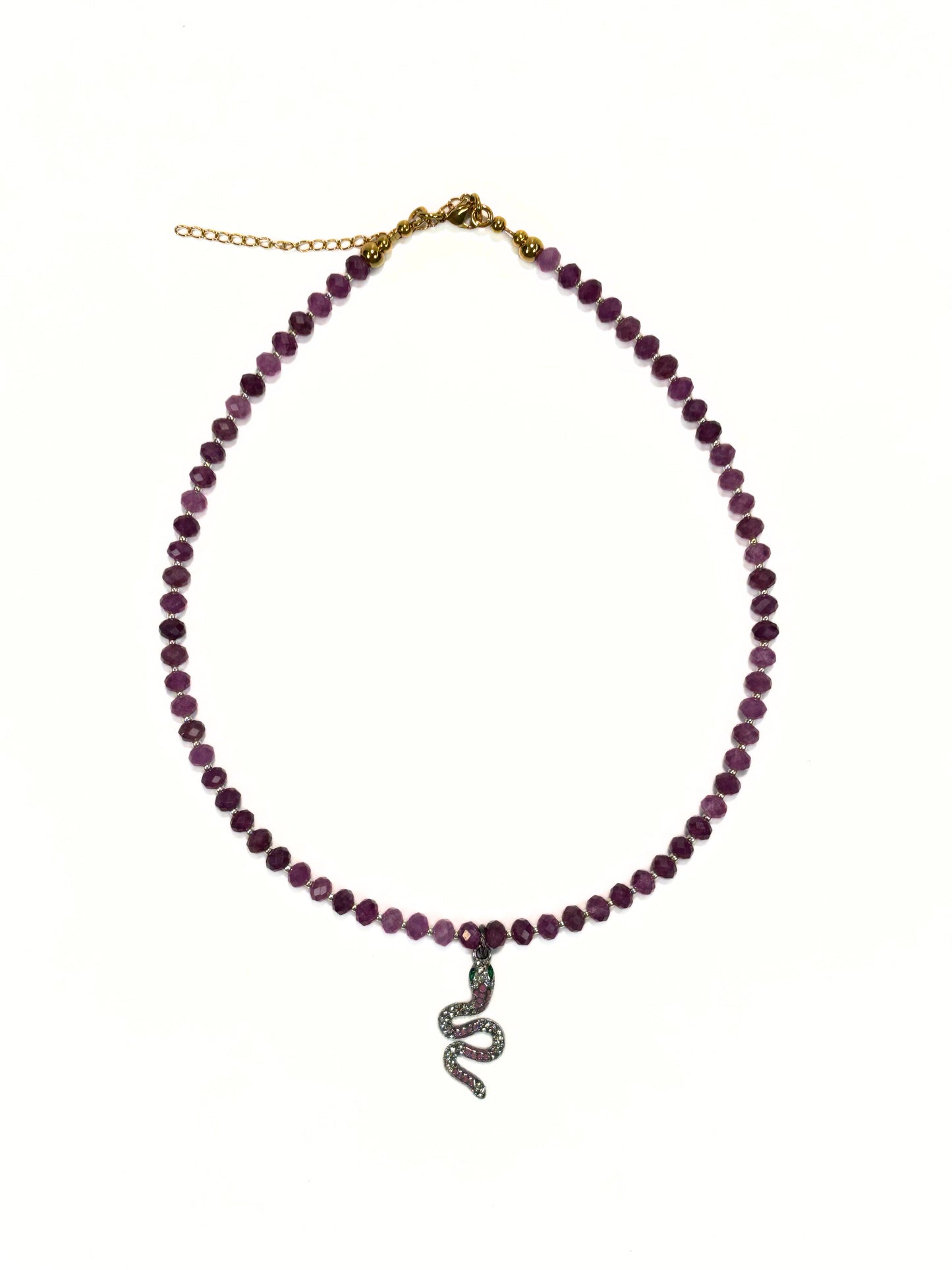 Collar Serpentina Granate