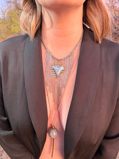 Collar Lluvia de corazón