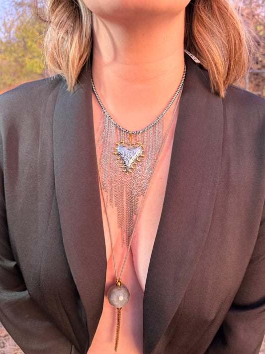 Collar Lluvia de corazón