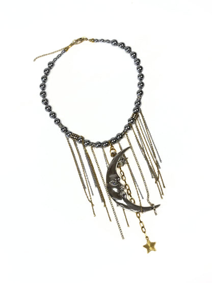 Collar Luna Plateada