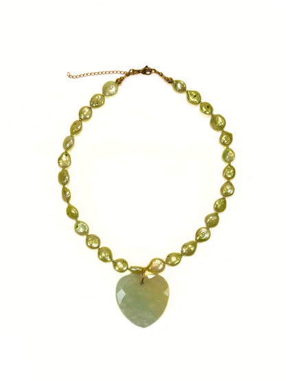 Collar Mint Heart Glow