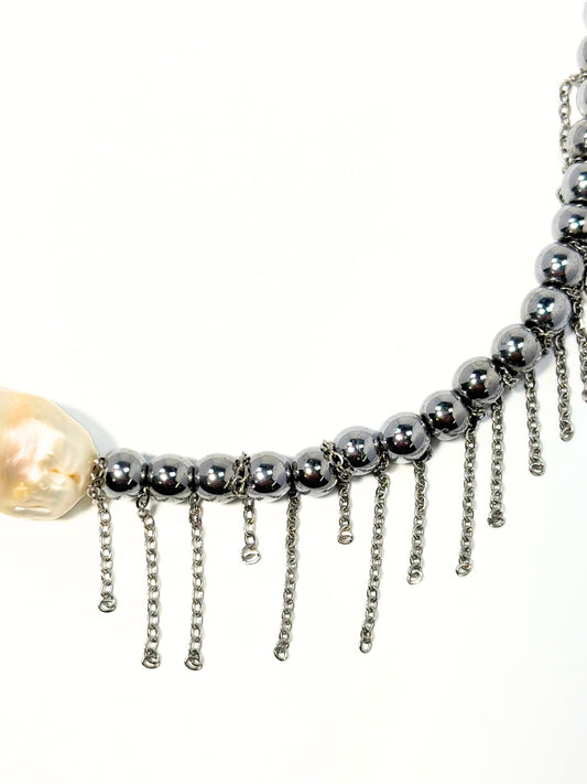 Collar Lluvia plateada